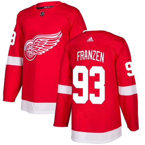 Adidas Men Detroit Red Wings 93 Johan Franzen Red Home Authentic Stitched NHL Jersey